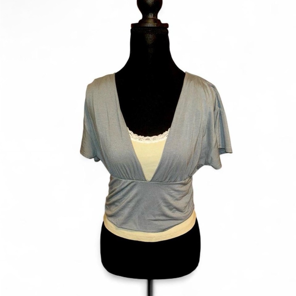 Earthbound Teal Low V — Open Back Flowy Top